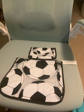 Bogg Bag Soccer Ball Print Clear Insert Bags New for Totes